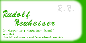 rudolf neuheiser business card